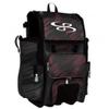 Boombah Rolling Superpack 2.0 Scratch Baseball/Softball Gear Bag - 23-1/2" x 13-1/2" x 9-1/2" - Black/Maroon - Telescopic Handle - Holds 4 Bats - Wheeled Version view 4