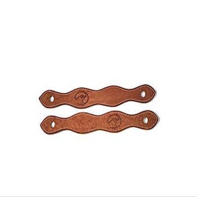 Downunder Horsemanship Plain Slobber Straps (Chestnut Roughout, One-Piece)