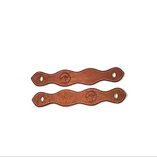 Downunder Horsemanship Plain Slobber Straps (Chestnut Roughout, One-Piece)
