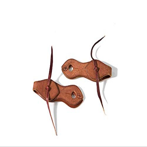 Downunder Horsemanship Plain Slobber Straps (Chestnut Roughout, Two-Piece)