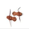 Downunder Horsemanship Plain Slobber Straps (Chestnut Roughout, Two-Piece) view 1
