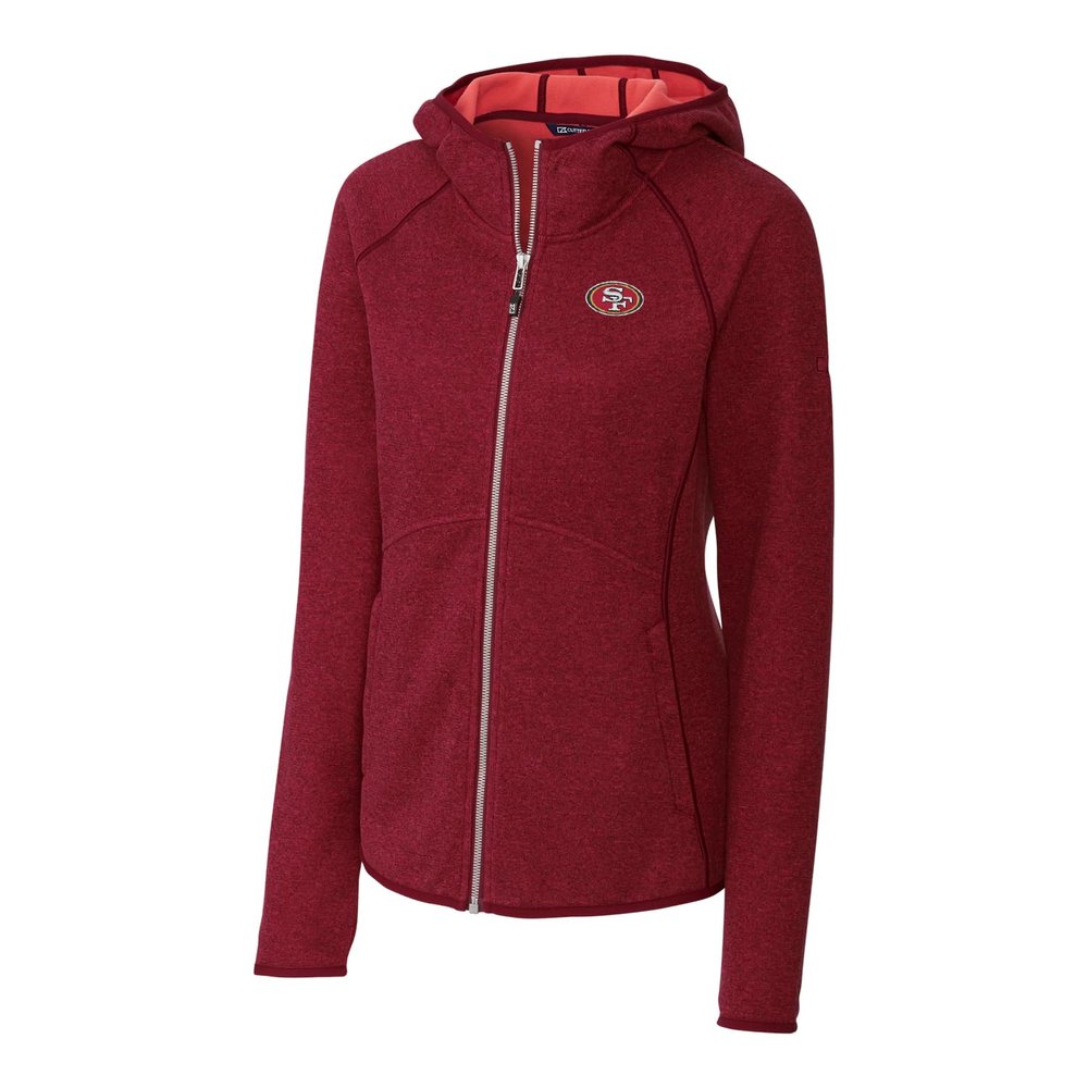 Cutter & Buck Women's Red San Francisco 49ers Mainsail Full-Zip Jacket