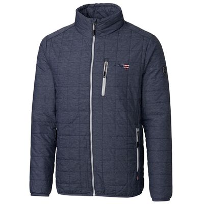 Cutter & Buck Men's Navy New England Patriots Americana Rainier Full-Zip Jacket