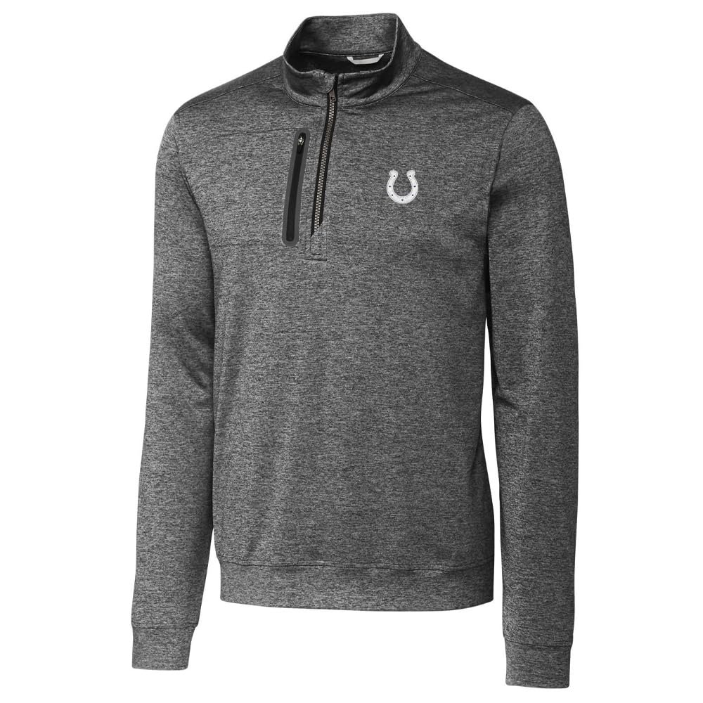 Cutter & Buck Men's Gray Indianapolis Colts Stealth Quarter-Zip Jacket