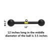 YIXUAN FITNESS Close Grip LAT Pull Down Bar Dog Bone for Finger and Back Strength Training (Color : D 3.5" and Long 12") view 2