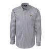 Cutter & Buck Men's Charcoal Minnesota Vikings Big & Tall Stretch Gingham Long Sleeve Woven Button Down Shirt view 1