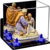 Better Display Cases Versatile Acrylic Display Case - Small Rectangle Box with Mirror, Dark Blue Risers, Wall Mount and Clear Base 8.25" x 6" x 6.75" (V45/A003) view 1
