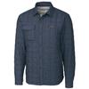 Cutter & Buck Men's Navy Denver Broncos Americana Rainier Full-Snap Shirt Jacket view 1