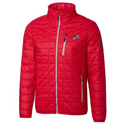 Cutter & Buck Men's Red Detroit Lions Americana Rainier Full-Zip Jacket