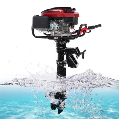 7HP Outboard Motor Boat Engine 4 Stroke Outboard Motor Heavy Duty Outboard Motor Fishing Boat Engine with Water Cooling System 5100W 196CC