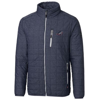 Cutter & Buck Men's Navy Miami Dolphins Americana Rainier Full-Zip Jacket
