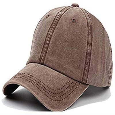 Aedvoouer Men Women Baseball Cap Vintage Washed Distressed Hats Twill Plain Adjustable Dad-Hat,BC-Coffee
