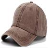 Aedvoouer Men Women Baseball Cap Vintage Washed Distressed Hats Twill Plain Adjustable Dad-Hat,BC-Coffee view 1