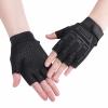 GREUS Kids Half Finger Cycling Gloves Mittens Breathable Non Slip Fingerless Bike Riding Gloves Shockproof Sports Training Gloves UV Protection Outdoor Skateboard Gloves for Boys Girls 6-10Y view 1