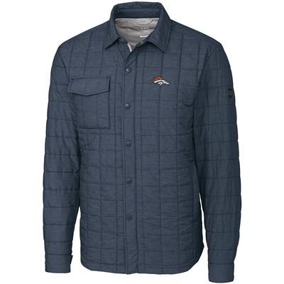 Cutter & Buck Men's Charcoal Denver Broncos Rainier Shirt Jacket