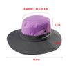 Kids Girls Ponytail Sun Hat Outdoor UV-Protection Foldable Mesh Wide-Brim Beach Bucket-Cap (3-8Y) Purple view 4