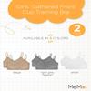 MeMoi Girls' 2 Pair Pack Gathered Front Cup Training Bra Light Gray Heather L-14 view 2