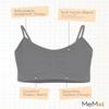 MeMoi Girls' 2 Pair Pack Gathered Front Cup Training Bra Light Gray Heather L-14 view 3