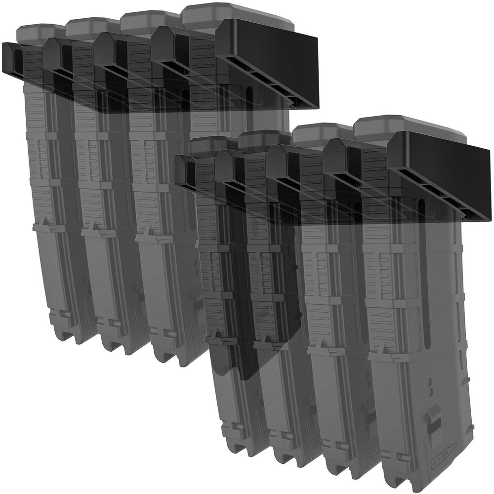 RUSFOL Solid ABS 4X Standard PMAG Wall Mount, Mag Holder, Home Magazine Storage Rack,2 Pack
