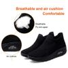 TBBY Women's Casual Air Cushion Platform Mesh Mules Sneaker Mary Jane Sports Shoes Black view 2