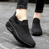 TBBY Women's Casual Air Cushion Platform Mesh Mules Sneaker Mary Jane Sports Shoes Black view 4