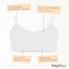 MeMoi Girls' 2 Pair Pack Gathered Front Cup Training Bra White S-10 view 3
