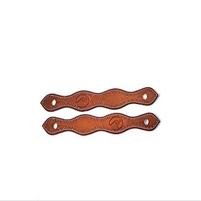 Downunder Horsemanship Dotted Slobber Straps (Chestnut Dotted, One-Piece)