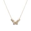 NTLX Butterfly Necklaces  Crystal Butterfly Necklace for Women  Genuine Rhinestone Crystals - Gift Box Included (Round Crystals - Gold) view 1