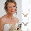 NTLX Butterfly Necklaces  Crystal Butterfly Necklace for Women  Genuine Rhinestone Crystals - Gift Box Included (Round Crystals - Gold) view 3