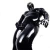 BERMEL Men's Shiny Patent Black Leather cat Suit Full Body Men Sexy Latex Tight Zipper Jumpsuit Rubber Clothing (XL) view 3