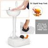 S AFSTAR Portable Camping Sink, Hand Wash Basin Stand w/ 17L Water Tank & Soap Dispenser, Rolling Hand Washing Station w/Towel Holder & Foot Pump, for Garden, Outdoor Sink Hand Wash Station view 3