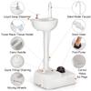 S AFSTAR Portable Camping Sink, Hand Wash Basin Stand w/ 17L Water Tank & Soap Dispenser, Rolling Hand Washing Station w/Towel Holder & Foot Pump, for Garden, Outdoor Sink Hand Wash Station view 4