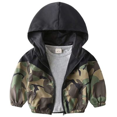 Banibear Baby Boys Camo Hooded Jacket Windbreakers Outerwear, Camo, Size 12 Months (Tag90)
