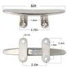 VEITHI Dock Cleats 6 inch 316 Stainless Steel, Boat Dock Cleats Open Base Flat Top, Boat Cleats with Hardware for Boat/Dock Tie Cleat/Deck/Nautical Decor (4 Pack) view 2
