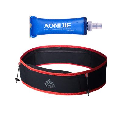 AONIJIE Hydration Belt Running Fanny Pack, with 250ml Soft Water Bottle Flask Phone Holder for Trailing Running Climbing Jogging Cycling Workout Fitness 3 Colors (Red, L/XL)