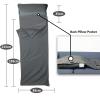 Frelaxy Sleeping Bag Liner, Adult Sleep Sack & Travel Sheets & Travel Sleep Sack for Backpacking, Hotel, Hostels & Traveling, Comfy & Easy Care Adults & Kids (Dark Gray - No Zipper) view 4