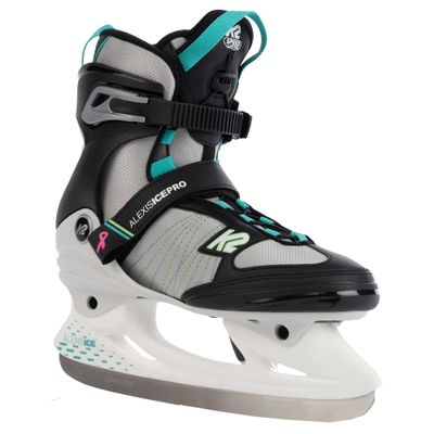 K2 Alexis Ice Pro White Grey Teal Womens Ice Skates - White/Gray/Teal / 4.0