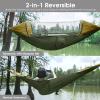 G4Free Large Camping Hammock with Mosquito Net 2 Person Pop-up Parachute Lightweight Hanging Hammocks Tree Straps Swing Bed for Outdoor Backpacking Backyard Hiking view 2