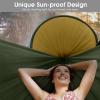 G4Free Large Camping Hammock with Mosquito Net 2 Person Pop-up Parachute Lightweight Hanging Hammocks Tree Straps Swing Bed for Outdoor Backpacking Backyard Hiking view 3