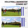 Badminton & Volleyball Combo Set- 32FT Adjustable Professional Volleyball Net for Lawn, Backyard, Easy Set up Volley ball Set with Volley ball,Badminton Racquets,Carry Bag,Boundary Line for Family Fun view 3