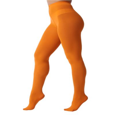 EVERSWE Women's 80 Den Soft Opaque Tights, Women's Tights (Small-Medium, Orange)