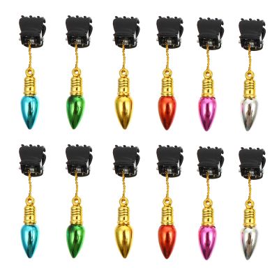SOLUSTRE 24pcs Christmas Beard Ornaments Clips Decorative Bell Beard Baubles for Facial Hair Reusable Clips for Holiday Hair Decor for Men and Women Random Color