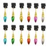 SOLUSTRE 24pcs Christmas Beard Ornaments Clips Decorative Bell Beard Baubles for Facial Hair Reusable Clips for Holiday Hair Decor for Men and Women Random Color view 1