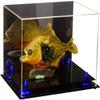 Better Display Cases Versatile Acrylic Display Case - Medium Rectangle Box with Mirror, Dark Blue Risers and Black Base 12" x 8.25" x 8" (V41/A004) view 1