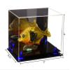 Better Display Cases Versatile Acrylic Display Case - Medium Rectangle Box with Mirror, Dark Blue Risers and Black Base 12" x 8.25" x 8" (V41/A004) view 2