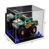 Better Display Cases Versatile Acrylic Display Case - Medium Rectangle Box with Mirror, Dark Blue Risers, Wall Mount and Clear Base 12" x 8.25" x 8" (V41/A004) view 2