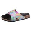 ZBYY Women's Slide Sandals Summer Flat Slides Slip on Open Toe Slippers Comfortable Travel Fashion Beach Slippers view 4