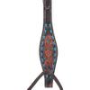 Circle Y Bronco Blue Texas Flower One-Ear Headstall | Durable Western Horse Tack with Double-Ply Leather & Tie Bit Ends | for Horse Shows, Trail Rides & Equestrian Sports, Chocolate, One Size view 2