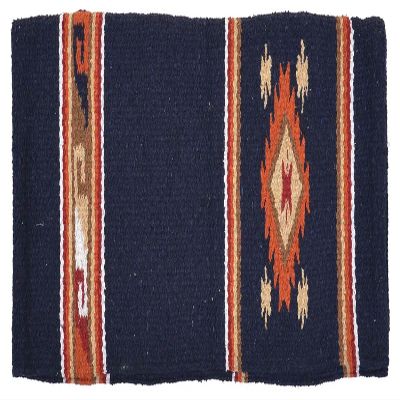 Circle Y Diamond R Double Weave Saddle Blanket Navy