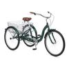 Schwinn Meridian Adult Tricycle Bike, Mens and Womens Three Wheel Beach Cruiser, 26-Inch Wheels, Low Step-Through Frame, Wide Seat, Rear Folding Basket, Single-Speed, Green view 1